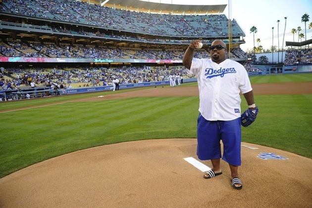 Celebrities At The Los Angeles Dodgers Game